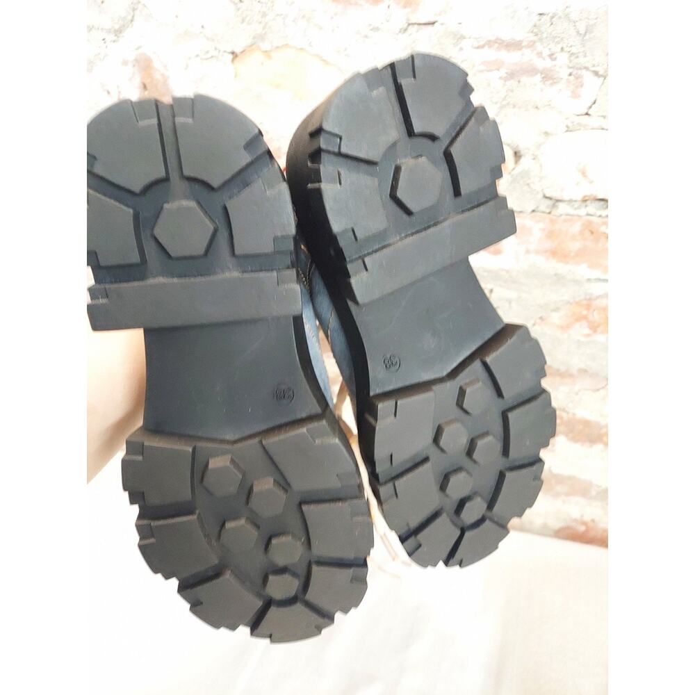 TMA Eyes Womens Distressed Blue Chunky Platform Oxford Shoes Size 38 Womens 7.5 - Picture 7 of 8